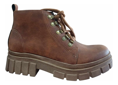 Borcegos Botas Bajas Ecocuero Mujer