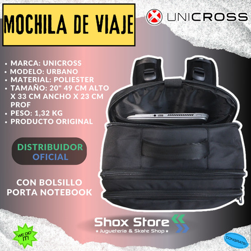 Mochila Bolso Valija Cabina Viaje Carry On Grande Unicross