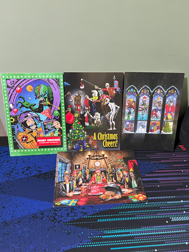 Iron Maiden Tarjetas De Navidad Oficiales Fan Club (4-pack)