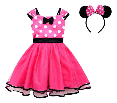 Vestido De Princesa Con Lunares Para Cosplay Mickey Minnie P