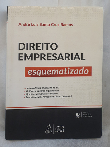 Livro Direito Empresarial Esquematizado - André Luiz Santa Cruz Ramos - Editora Gen Método (Usado)