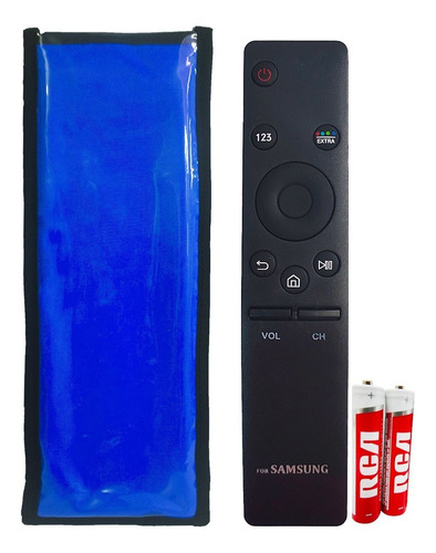 Imagen 2 de 3 de Control Remoto Samsung Smart 4k Bn59 Curve Uhd + Funda Pila