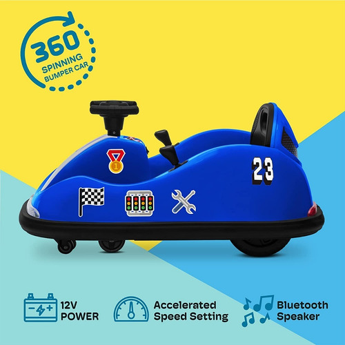 Carrito Chocon Para Niños Electrico 12v Color Azulm Kidzone