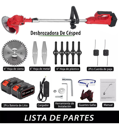 Desbrozadora electrica inalambrica portatil Ironhoof XSMXF003BK color negro