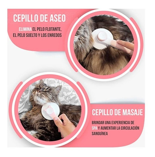 Cepillo Peine Con Botón Removedor Pelos Perro Gato Mascota