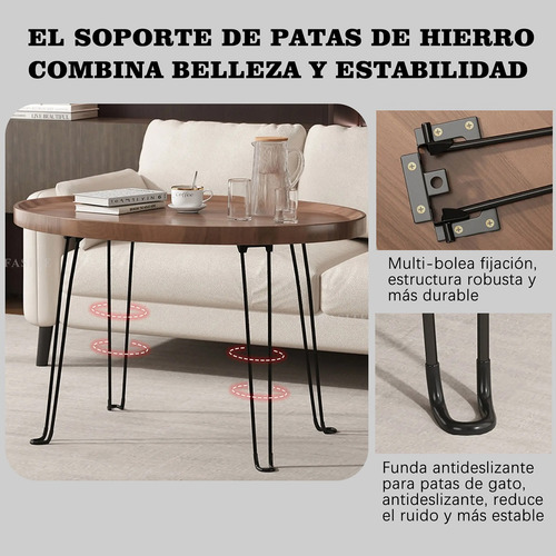 Mesa Circular Minimalista De 80 Centímetros/mesa De Café