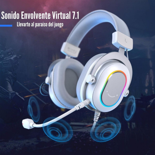 Audífono Fifine Ampligame H6 Rgb Sonido 7.1 - Blanco