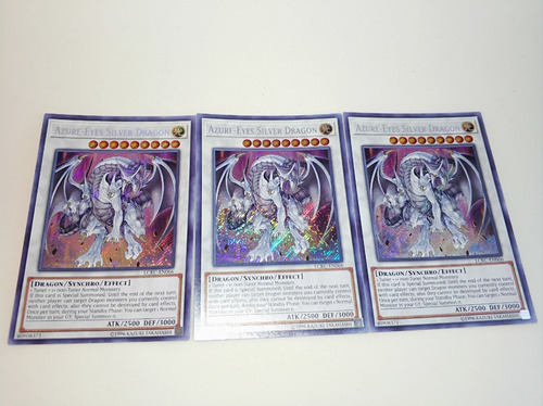 Yugioh - 3x Azure-eyes Silver Dragon Secret Rare