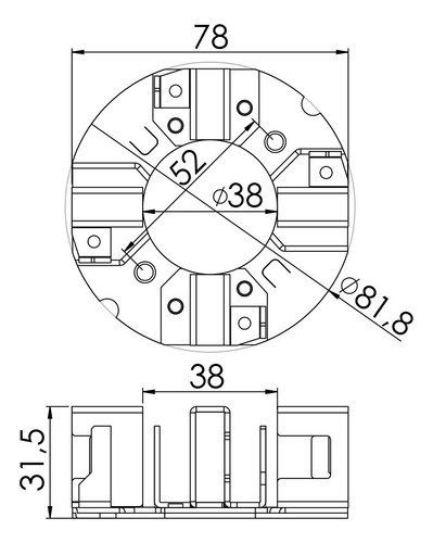 Porta Escovas Para Motor De Partida Iskra Azf4330