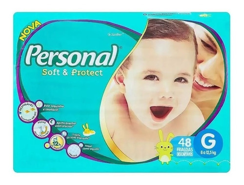 Fralda Infantil Personal Mega 6 Pacotes Mega Tamanho G