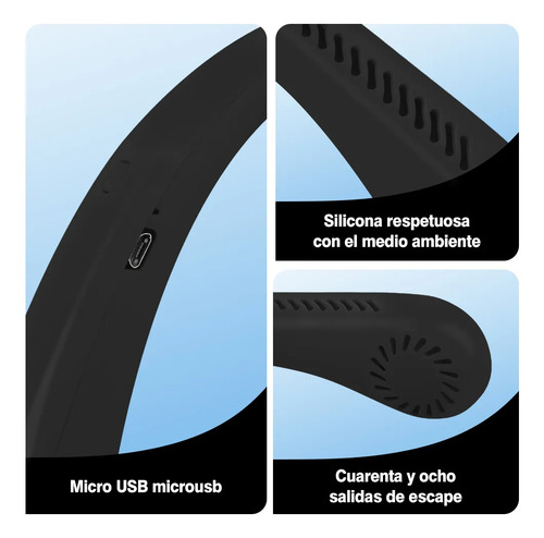 Ventilador De Cuello Portátil Sin Aspas Mini Usb Recargar