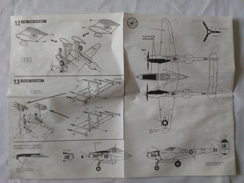 Avião Lockheed P-38j Lighting - Kit Revell 1/32 Importado