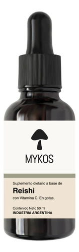 Gotas De Extracto De Reishi Mykos - Suplem. Adaptógeno 50 Ml Sin Sabor