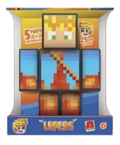 Boneco r Lopers Minecraft Articulado - Algazarra 25CM e 35CM - LOJAS  RENASCER