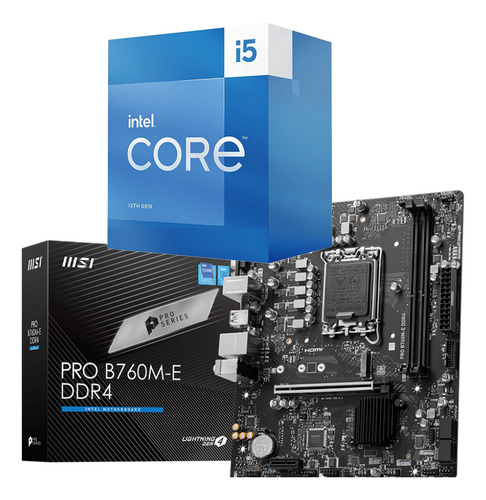 Kit Upgrade Intel 12ª I5 12400f + Pro B760m-e Ddr4