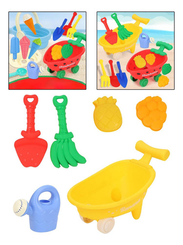 Juguetes De Arena Para La Playa Para Niños, Kit De Amarillo