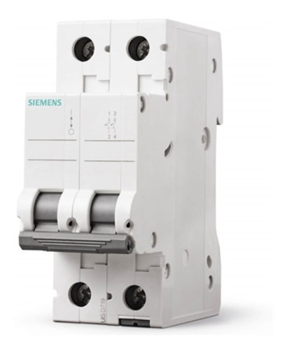 Disjuntor Bipolar 4a Siemens Curva C 5sl1204-7mb Din