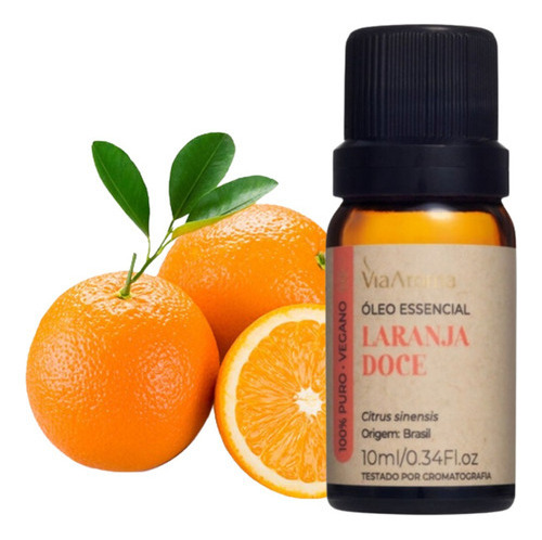 Oleo Essencial P Difusor Laranja Doce Via Aroma 100% Puro