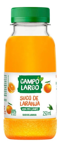 Suco Integral Campo Largo Garrafa 250ml - 6unid