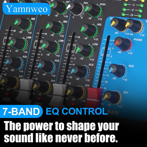 Yamnweo Gh7 Mixer Profesional (7 Canales) Para Grabar Música
