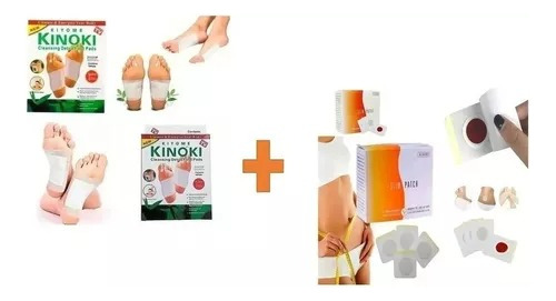 Parches Desintoxicantes Cuerpo Kinoki 10 Pz + 10 Slim Patch