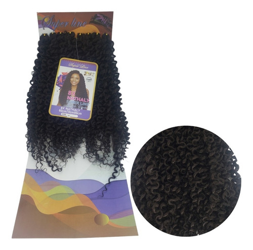 Cabelo Cacheado Nathaly Bio Orgânico Fibra Premium 300g 80cm Cor Chocolate