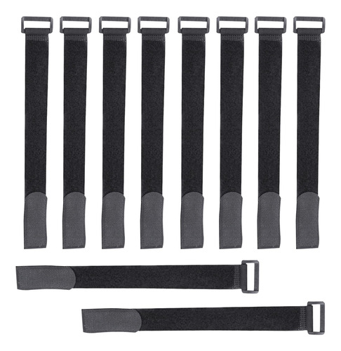 10 Pack-300 Mm X 25 Mm Gancho Y Lazo Correas Cable Ties