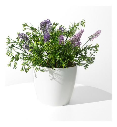 Plantas Flores Artificiales Lavanda 40cm C Maceta Nordica