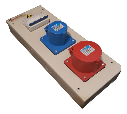 Tablero Eléctrico Industrial Monof/trifás. 2 Tomas De 21 Kva