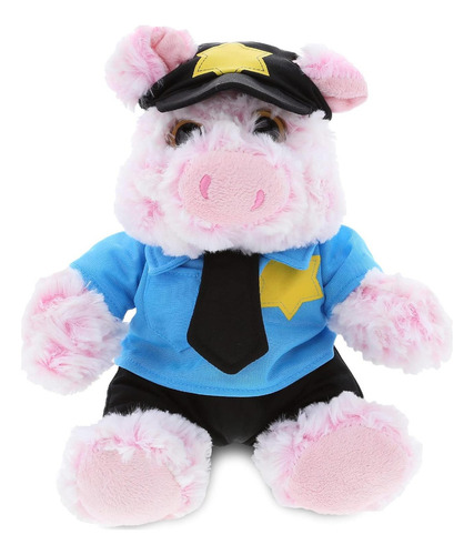 Dollibu Cerdo Policía Peluche 22.86 Cm Suave Uniforme