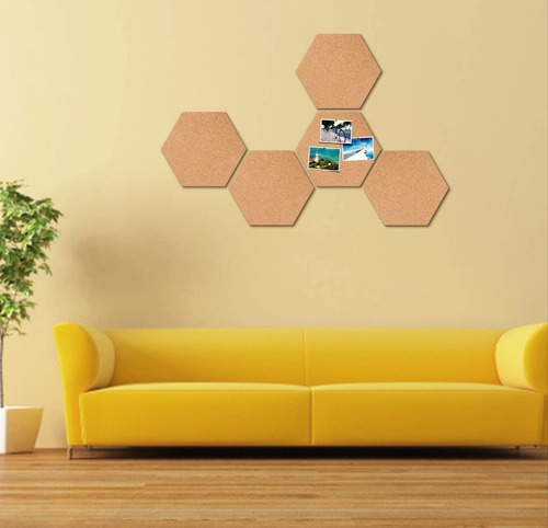 Pizarra De Corcho Hexágonos 20x20 4 Mm Espesor