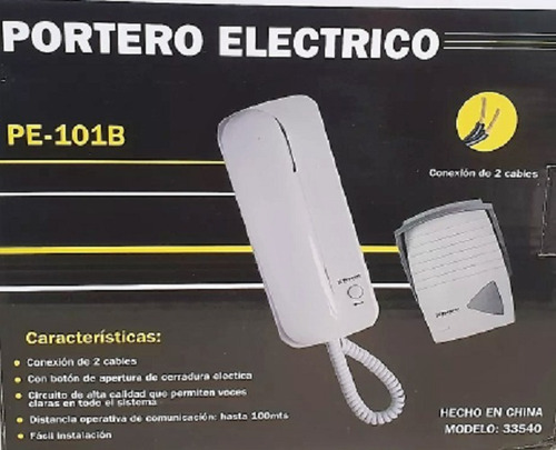 Imagen 3 de 3 de Portero Electrico Pronext Kit Frente + Telefono + Fuente 12v