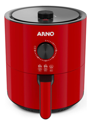 Fritadeira Sem Óleo Arno Airfry Ultra Com 4,2l De Capacidade Vermelha Ufrv 110v