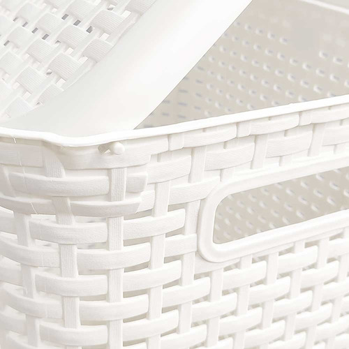 Pack 2 Cesto Canasta Organizador Ropa Sucia Tapa Utilísimo Color Blanco