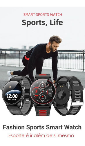 Imagem 10 de 10 de Smart Watch S20 1,3 Full Touch Screen + Pulseira Vermelha