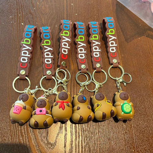 6 Llaveros De Capibara Al Por Mayor, Linda Moda, Amistad