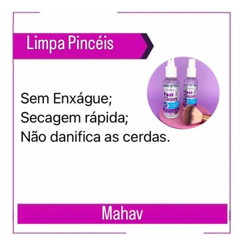 Limpiador de brochas de maquillaje Mahav Fast Clean, color transparente