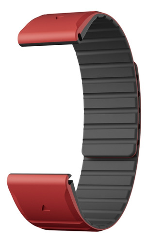 A Correa De Reloj De Silicona Roja Y Negra Para Garmin