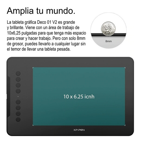 Tableta Gráfica Xp-pen Deco 01 V2 - Ideal Para Clase Online