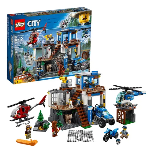 Lego City Quartel General Da Polícia Da Montanha 60174 Kit