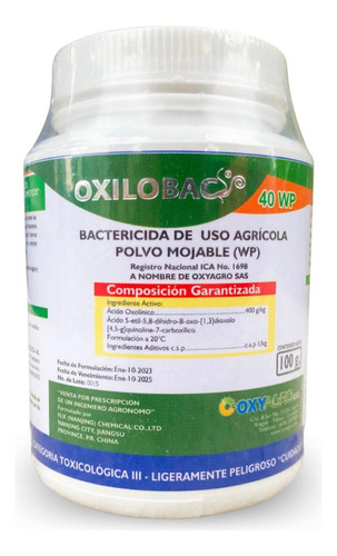 Ácido Oxolínico Oxilobac X100 Gramos Control Bacterias
