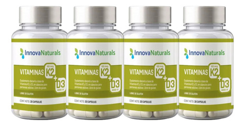 Innova Naturals Vitamina K2 + D3 4 Unidades X 30 Cápsulas