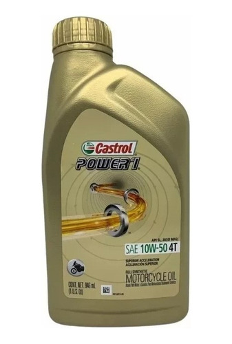 Aceite De Moto 10w 50 Castrol Full Sintético 1l Original 