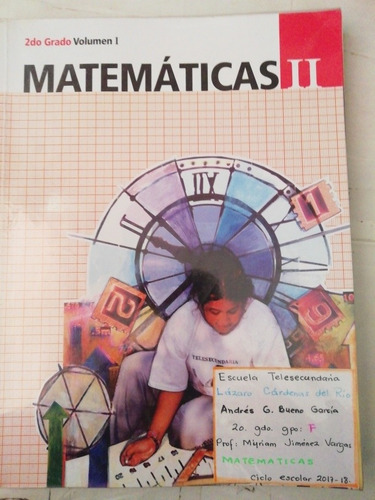 Matemáticas Ii 2do Grado Volumen I (Usado)