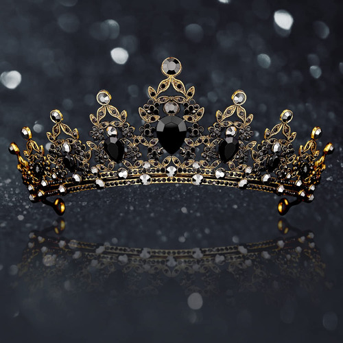 Corona Negra Para Mujer, Tiaras Y Coronas Barrocas Aicona