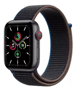 Reloj Smartwatch Apple Watch Se 44mm Wifi Bt Gps Gris Carbón Color De La Caja Gris Espacial Color De La Malla Negro