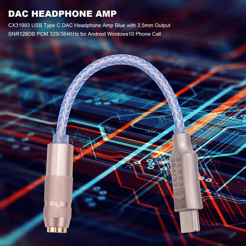 Zh Amplificador De Auriculares Usb C Dac Cx31993 Con Salida
