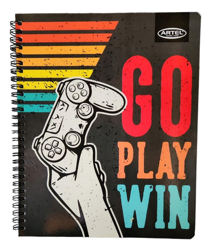 Cuaderno Universitario Gamers Artel Go Play Win 100hj. 7mm. 
