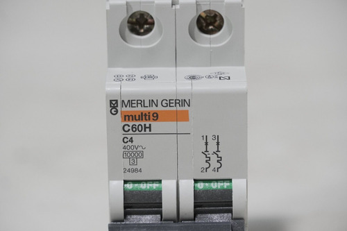 Merlin Gerin 24984 Circuit Breaker, 4a, 2 Pole, 400vac, Ccf