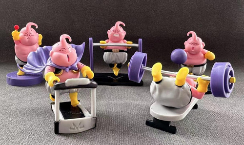 Set Figuras Majin Buu 5 Pzas Coleccionables (Usado)